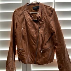 Ann Taylor genuine leather moto jacket
